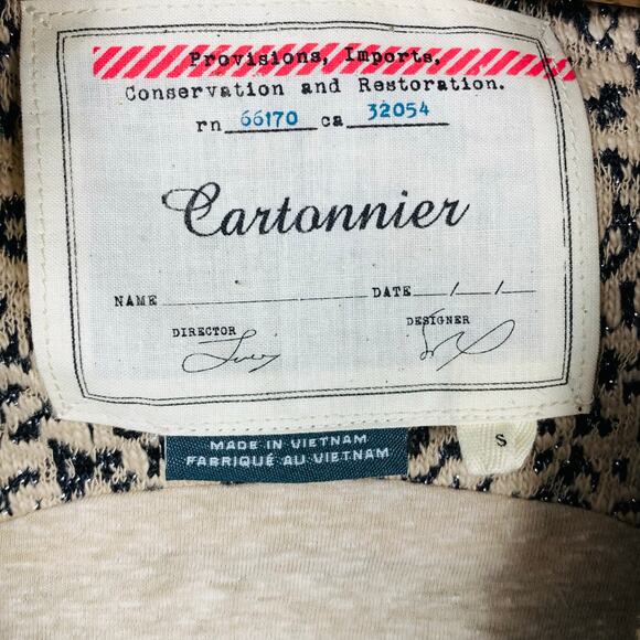 Anthropologie Cartonnier Rowan Leopard Print Long Blazer Jacket Coat Size S - Picture 5 of 8